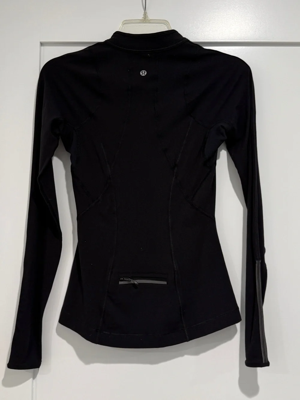 Lululemon Women's Black Long-Sleeve Performance Quarter Zip Top size 2
